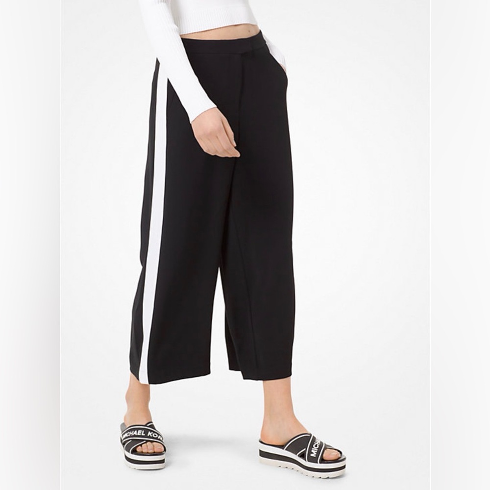 Michael Kors Blue and White Wide Leg Pants
